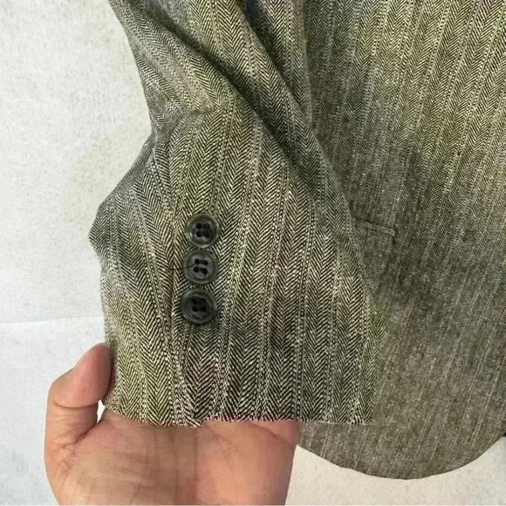 Pierre Balmain‎ Paris Silk Wool Blazer Mens 44R Brown Tweed Suit Jacket Formal
